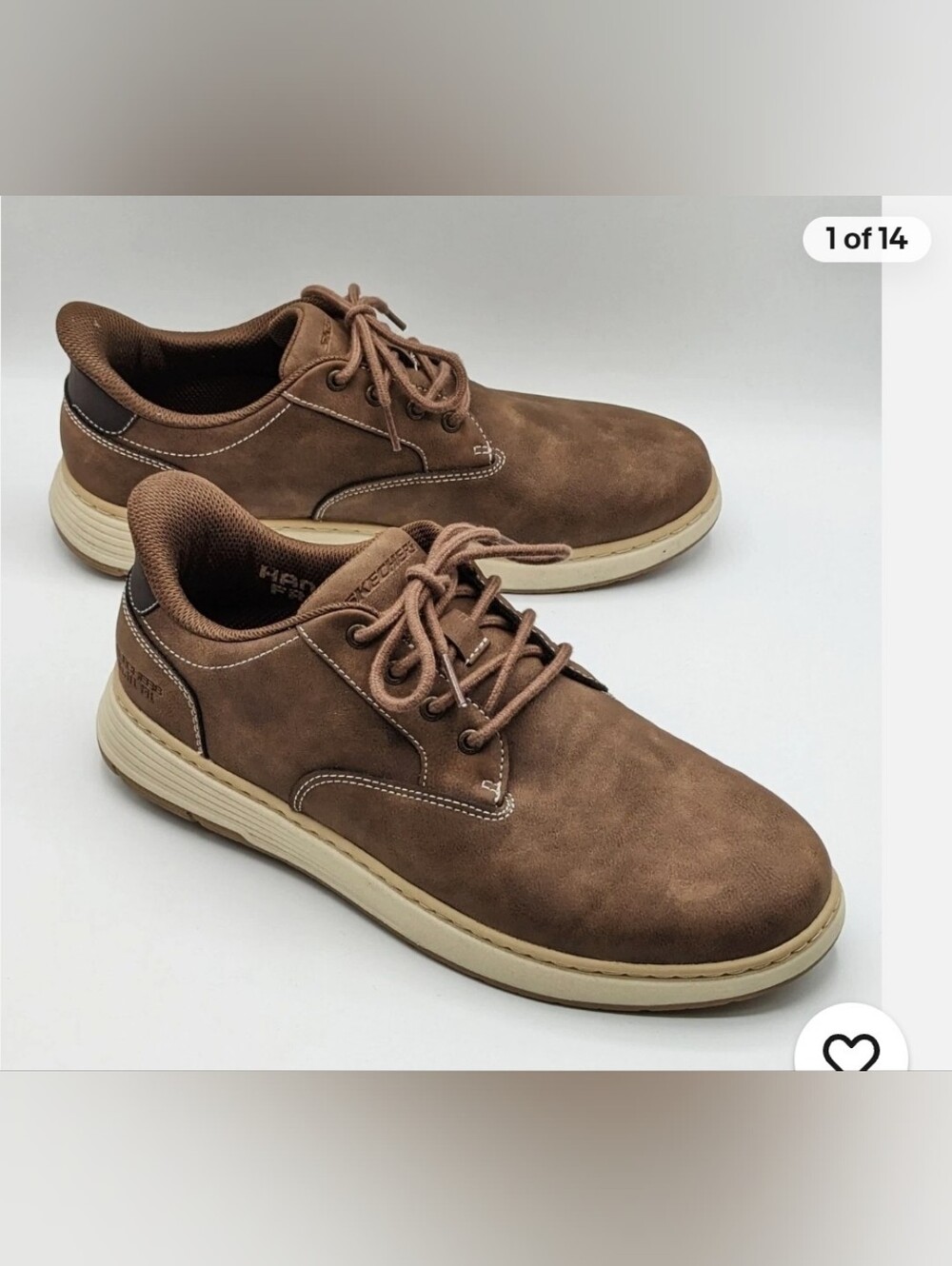 (Ew)Skechers Men's Lace-Up Hand free Swift Fit Sneakers